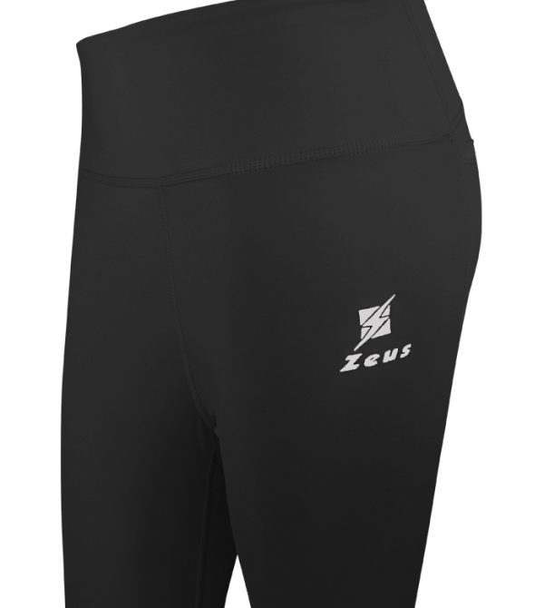 pantalone zeus venere nero donna tinta unita body fit elastico logo stampato per allenamento con tasche posteriori 80% Poliestere 20% Elastan