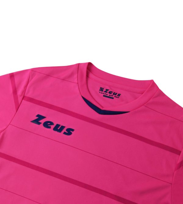 kit omega zeus completino rosa blu manica corta tessuto elastico con motivo a strisce stampato ad acqua 100 % poliestere