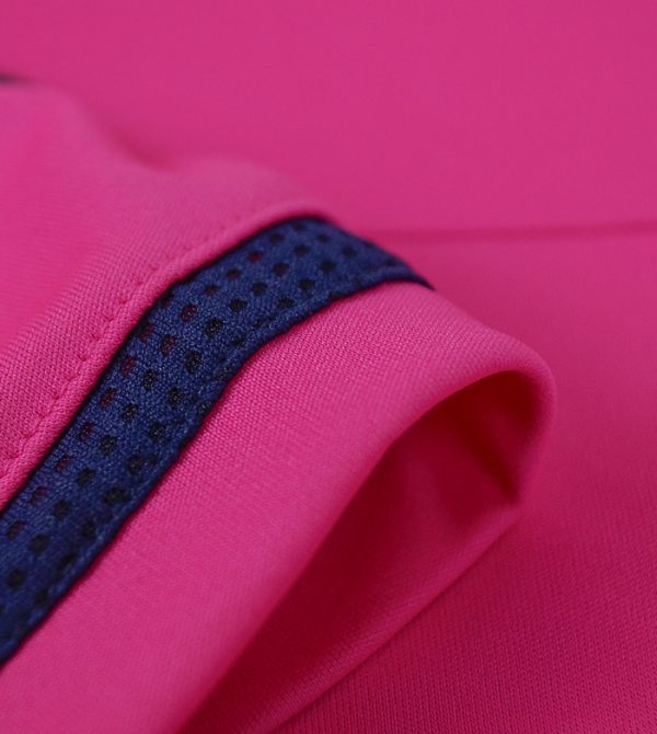 kit omega zeus completino rosa blu manica corta tessuto elastico con motivo a strisce stampato ad acqua 100 % poliestere