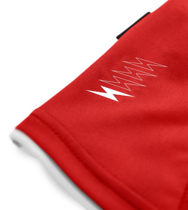 kit scorpion rosso bianco zeus completino collo a camicia senza bottoni logo ricamato manica corta 100 % slim fit
