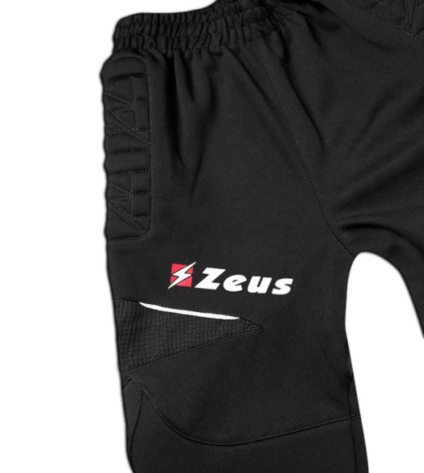 pantalone lungo monos zeus nero pantalone lungo da portiere con imbottitura su fianchi e ginocchia logo stampato textile POLI fiber 100% poliestere