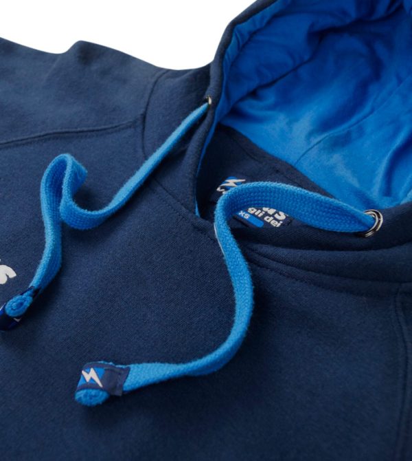 felpa sirio zeus blu relax con cappuccio tasche loghi ricamati vestibilità standard Fit textile fleece fiber 65% cotone 35% poliestere