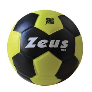 pallone mini zeus blu giallo logo stampato allone per allenamento e il perfezionamento della tecnica materiale schiuma rigida misura 2 peso: 155 g