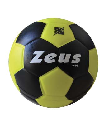 pallone mini zeus blu giallo logo stampato allone per allenamento e il perfezionamento della tecnica materiale schiuma rigida misura 2 peso: 155 g