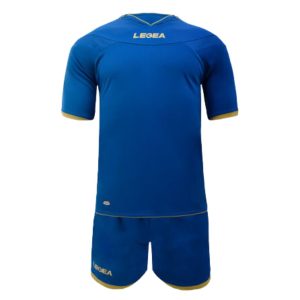 kit varsavia legea completino azzurro mezza manica girocollo loghi ricamati 100 % poliestere