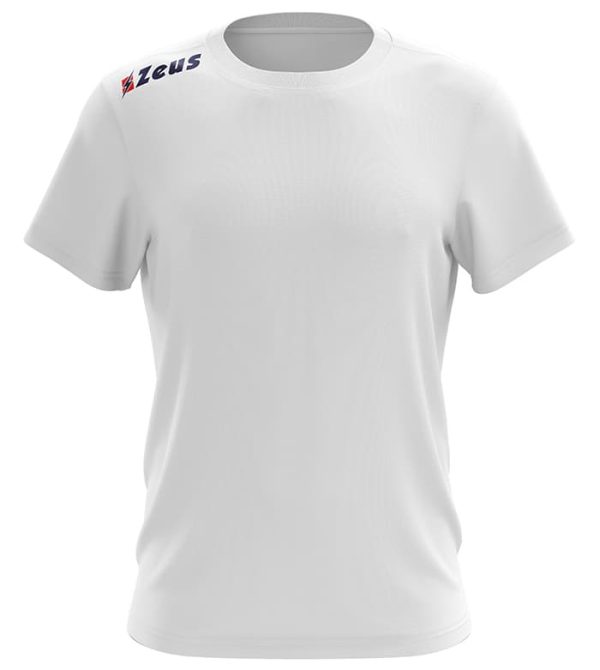 Maglietta a mezze maniche bianca con logo Zeus