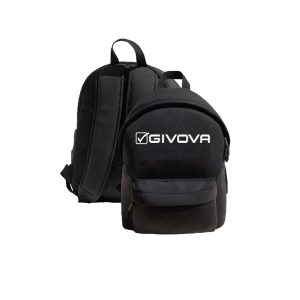 zaino givova futuro neoprene nero bianco 100% neoprene logo lucido di silicone spallacci regolabili tasca frontale con apertura a zip